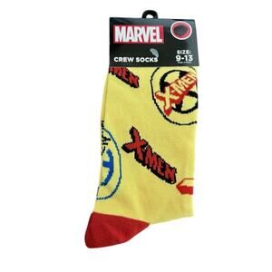 Marvel X-Men Themed Crew Socks Size 6-13